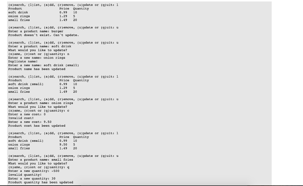 Solved Imagine that you are helping to build a store | Chegg.com