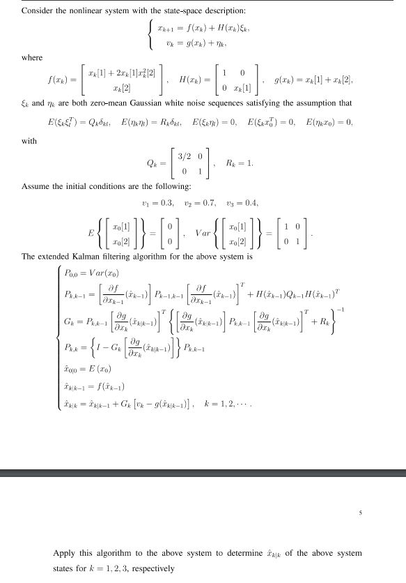 Consider The Nonlinear System With The State-space | Chegg.com