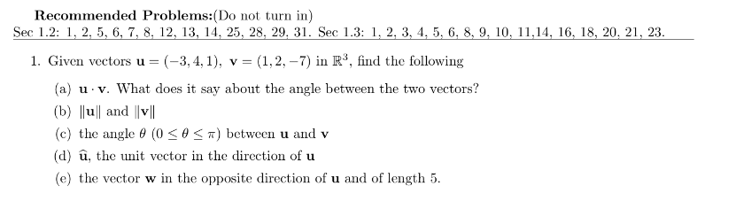 3. (a) Let u and v be two vectors in R3 such that | Chegg.com