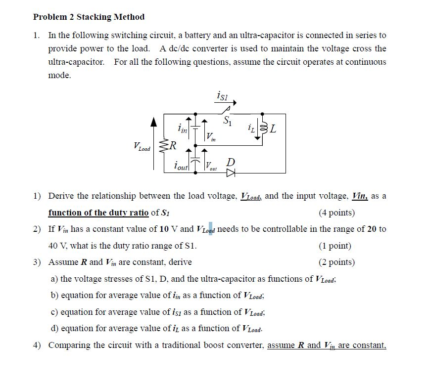 Solved Problem 2 Stacking Method In The Following Switching 