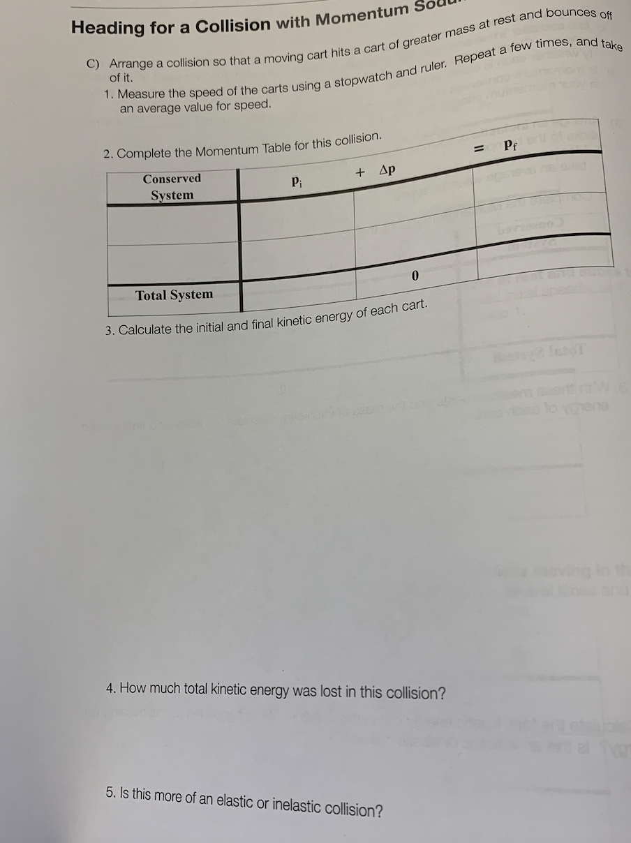 Solved A System With A Mass Of 5 Kg Initially Moving Chegg Com
