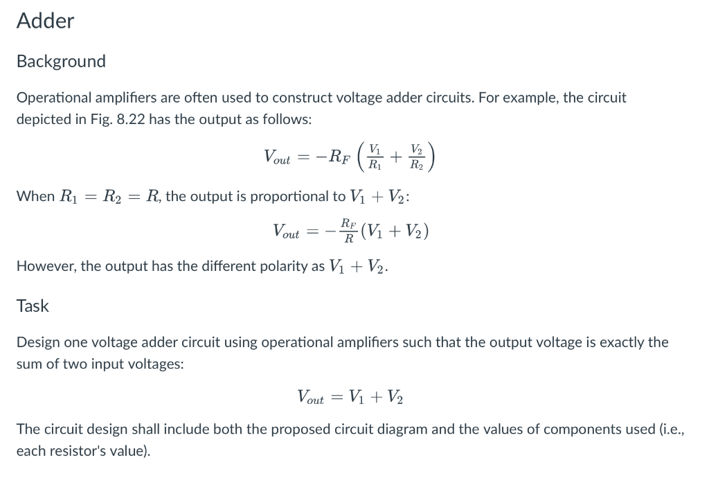 Solved Operational amplifiers are often used to construct | Chegg.com