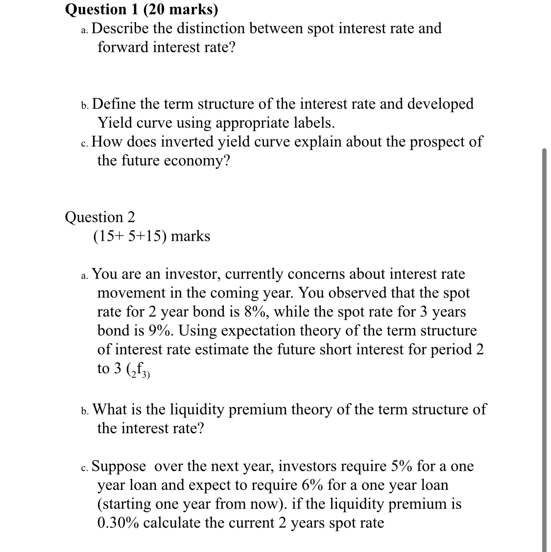 Solved Question 1 (20 ﻿marks)a. ﻿Describe the distinction | Chegg.com