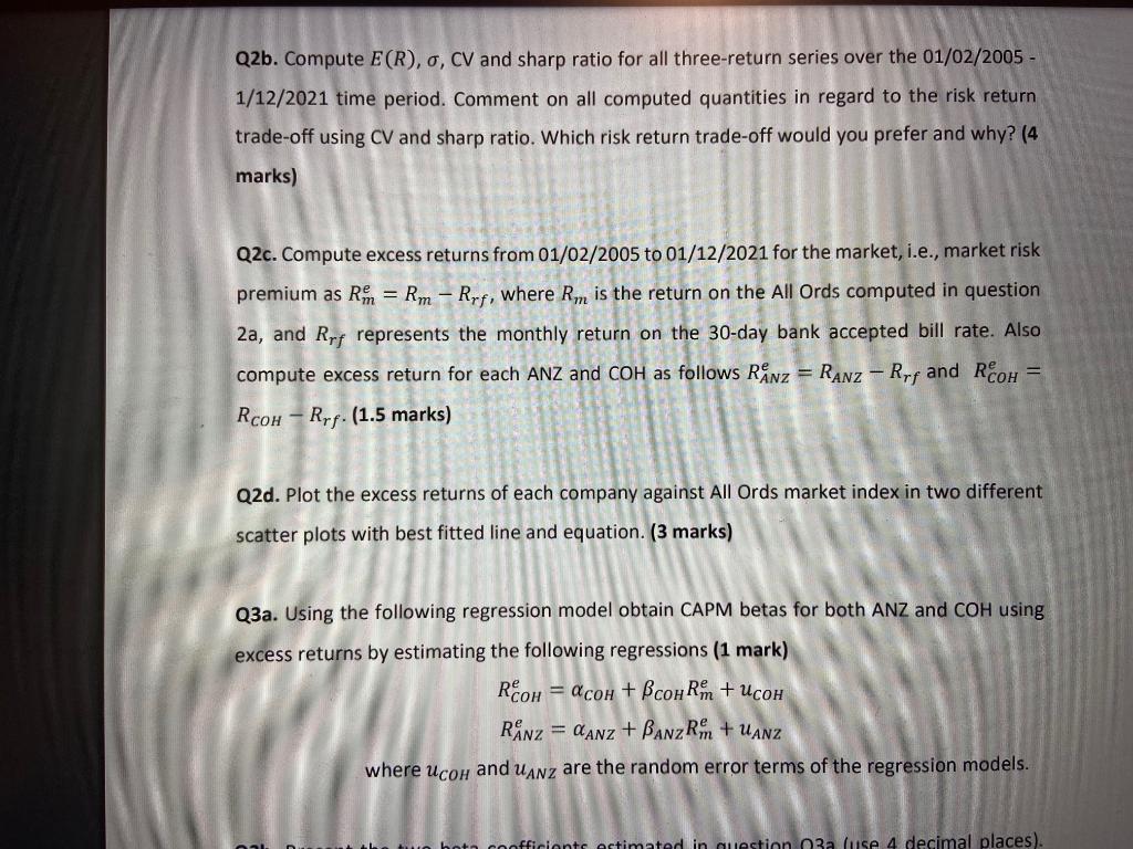 where uCOH and uANZ are the random error terms of the | Chegg.com