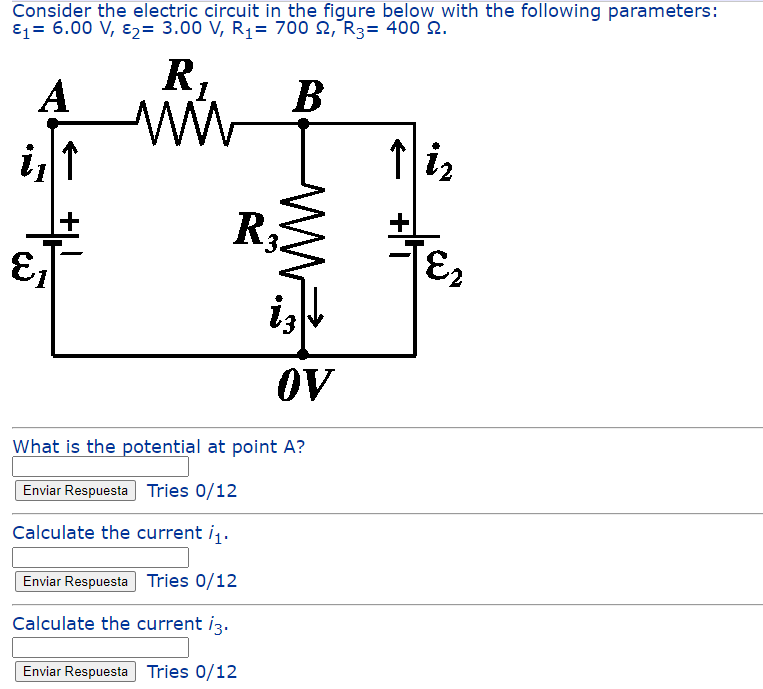 Solved Consider the electric circuit in the figure below | Chegg.com