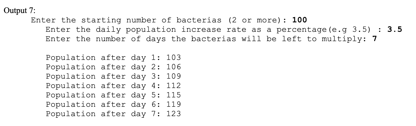 Solved Task #3: Predict bacteria's population Stepl: The | Chegg.com