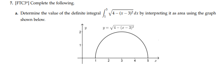 Solved 7. [FTC3*] Complete the following. a. Determine the | Chegg.com