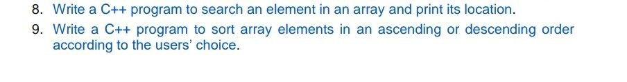 Solved 8. Write a C++ program to search an element in an | Chegg.com