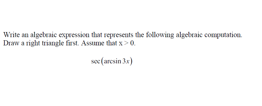 Solved Write an algebraic expression that represents the | Chegg.com