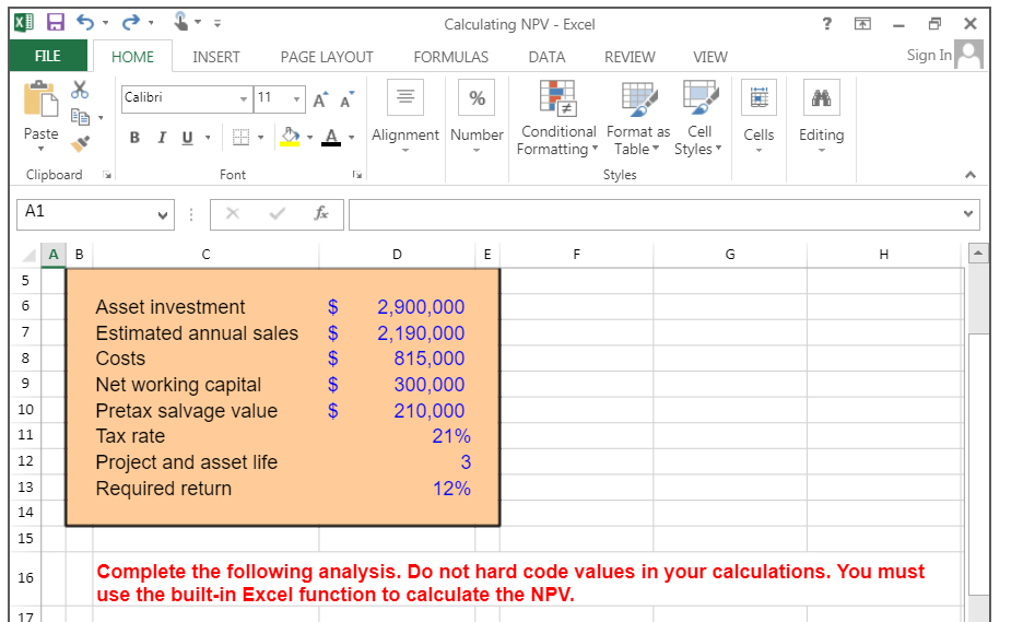 Solved I Need Assistance. I Need The Excel Formulas To So...