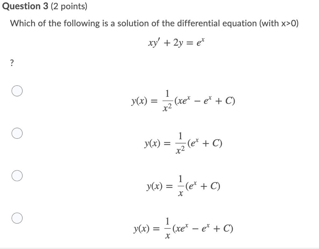 Solved Question 3 (2 points) Which of the following is a | Chegg.com