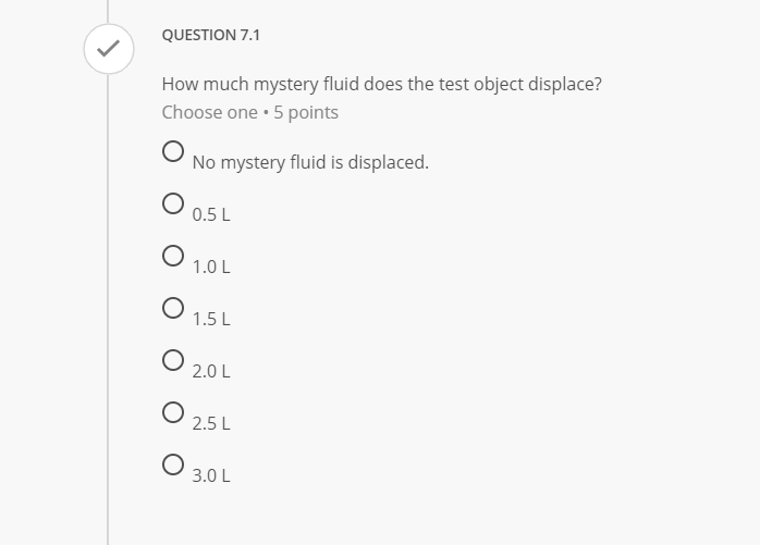 QUESTION 7.1 How Much Mystery Fluid Does The Test | Chegg.com