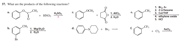 Solved 57. What are the products of the following reactions? | Chegg.com