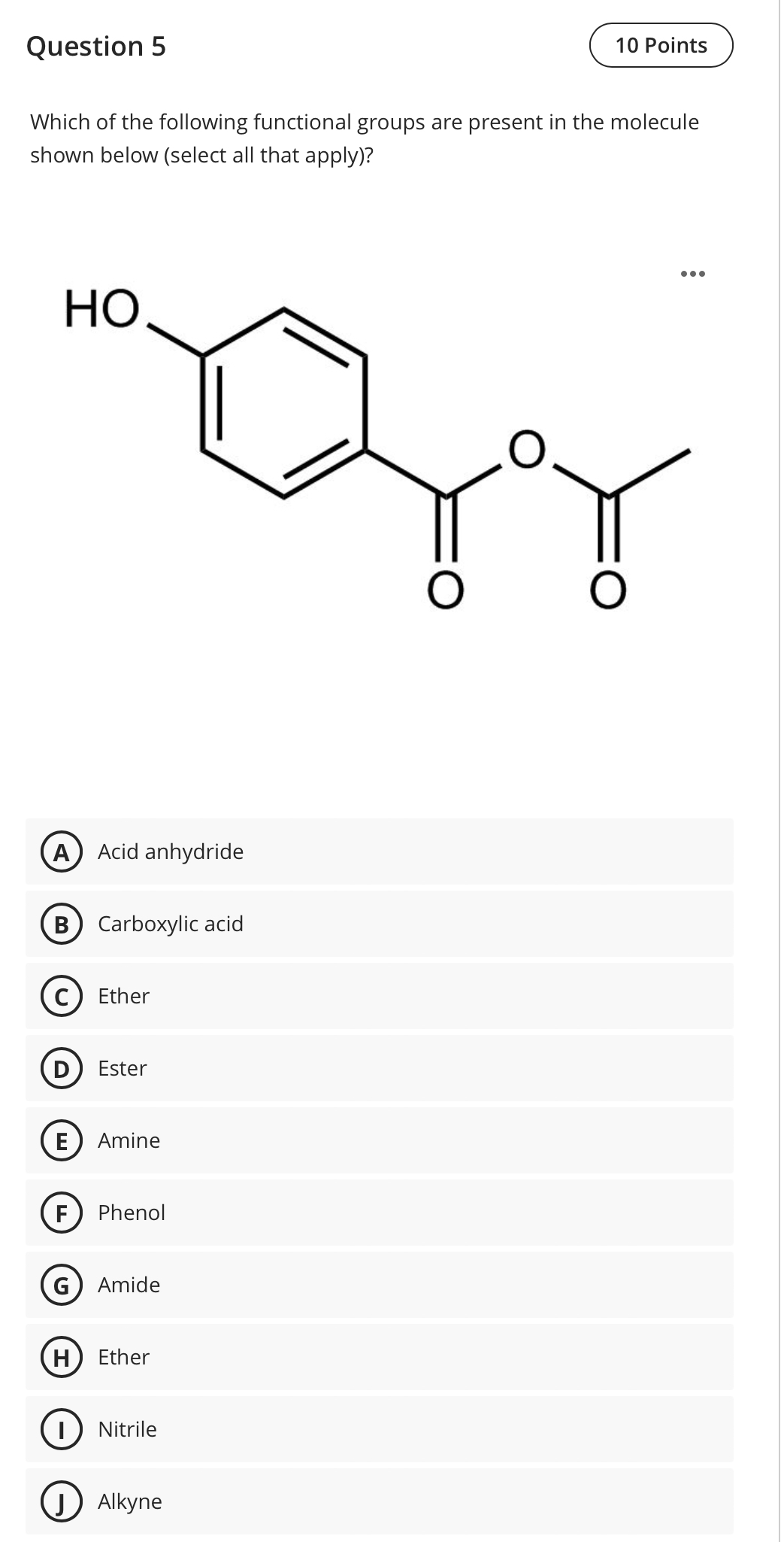 Solved Which of the following functional groups are present | Chegg.com