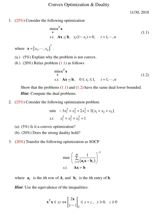 Solved 4. (15%) Show that a complex SDP can be extended to | Chegg.com