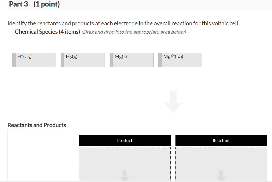 Solved Part 2 (1 point) Identify the cathode and anode in | Chegg.com