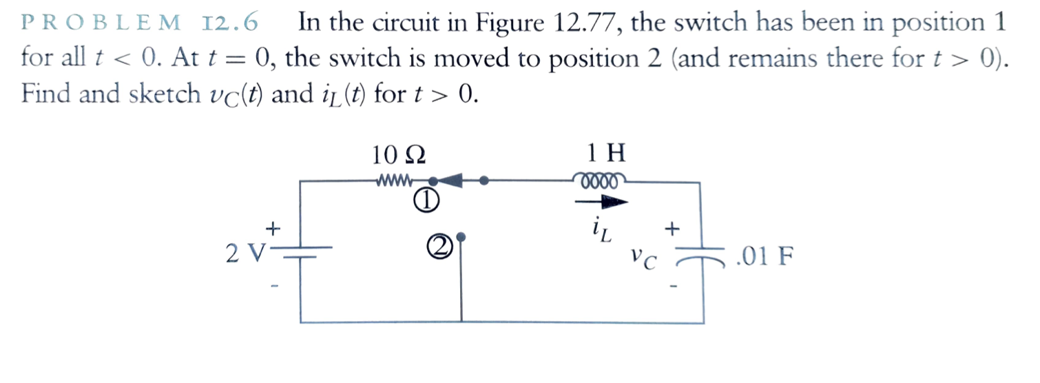 Solved PROBLEM 12.6 In the circuit in Figure 12.77, the | Chegg.com