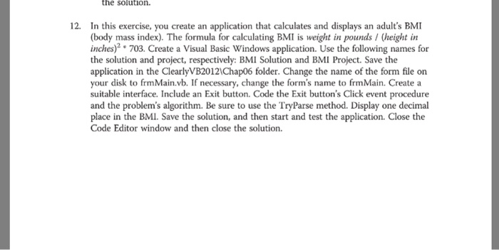 Solved Code an application in Microsoft Visual Basic | Chegg.com