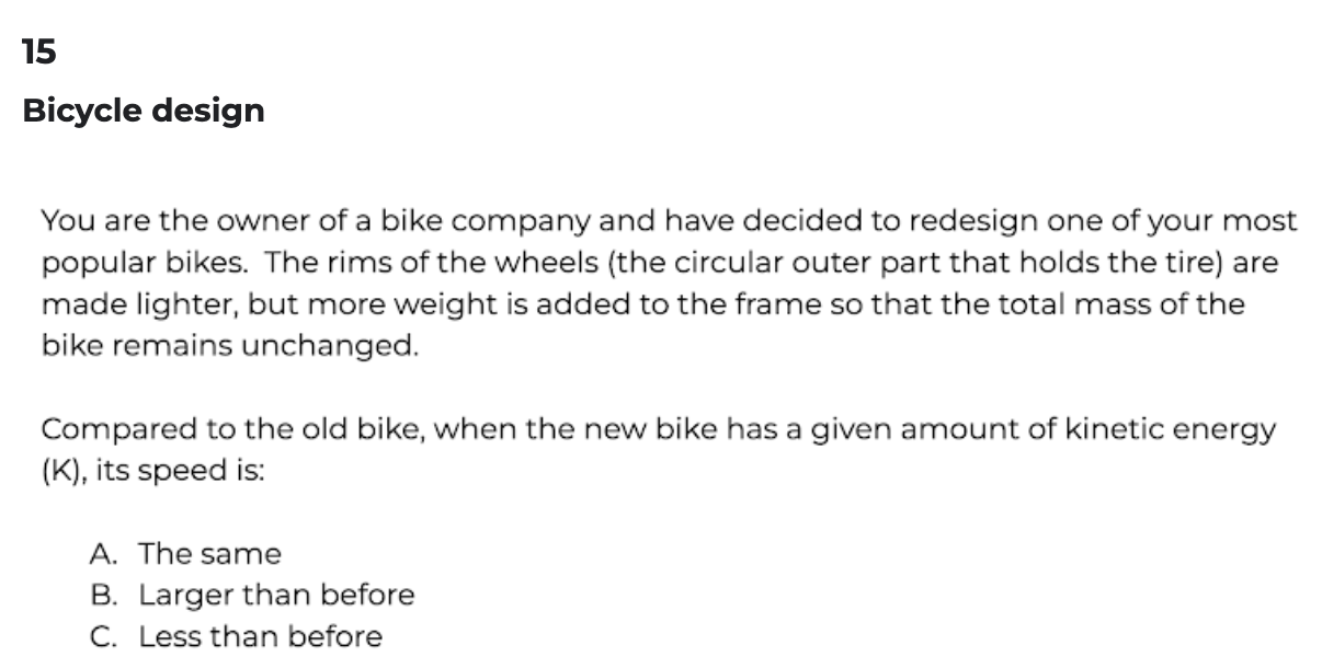 Solved Bicycle designYou are the owner of a bike company and | Chegg.com