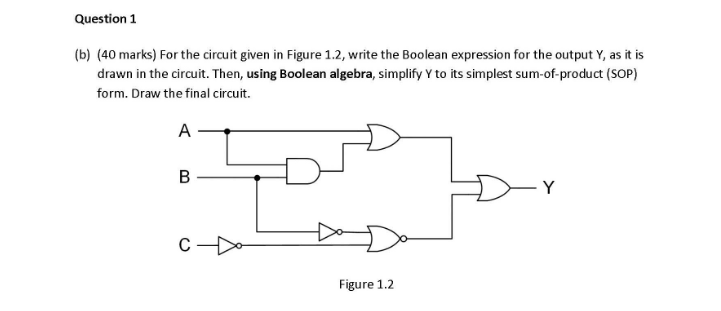 Solved Question 1 (b) (40 marks) For the circuit given in | Chegg.com