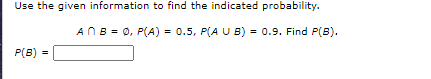 Solved Use the given information to find the indicated | Chegg.com