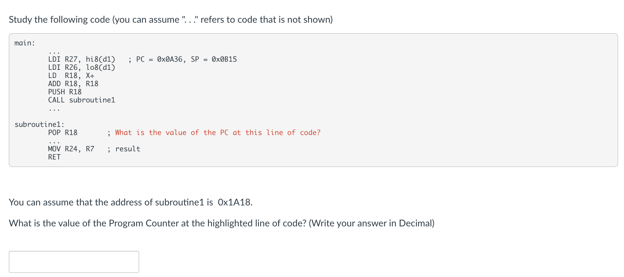 Solved Study the following code (you can assume "..." refers | Chegg.com