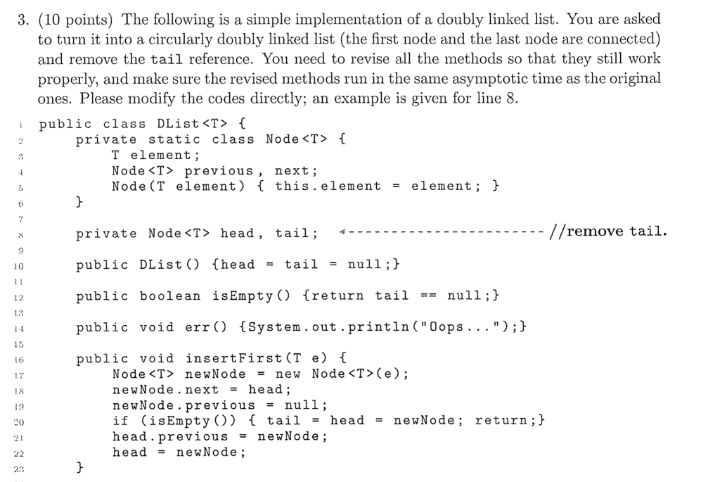 Solved 3. (10 points) The following is a simple | Chegg.com