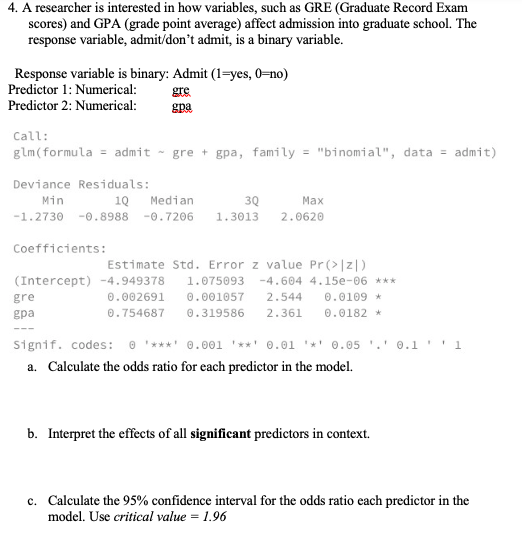 Solved 4. A researcher is interested in how variables, such | Chegg.com