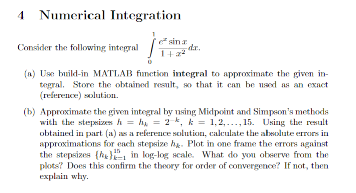 Solved Hi Can I Get Help With This Numerical Integration | Chegg.com