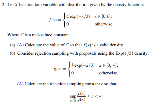 Solved 2. Let X be a random variable with distribution given | Chegg.com