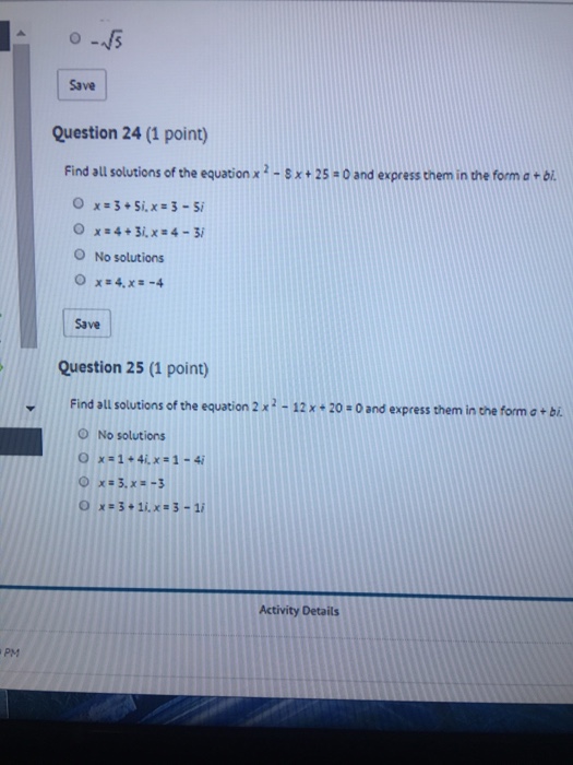 what are the solutions to x 8 2 25
