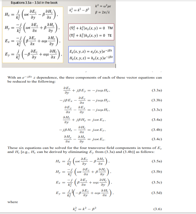 Solved Derive Equations (3.5a) ﻿and (3.5d) ﻿from Equations | Chegg.com