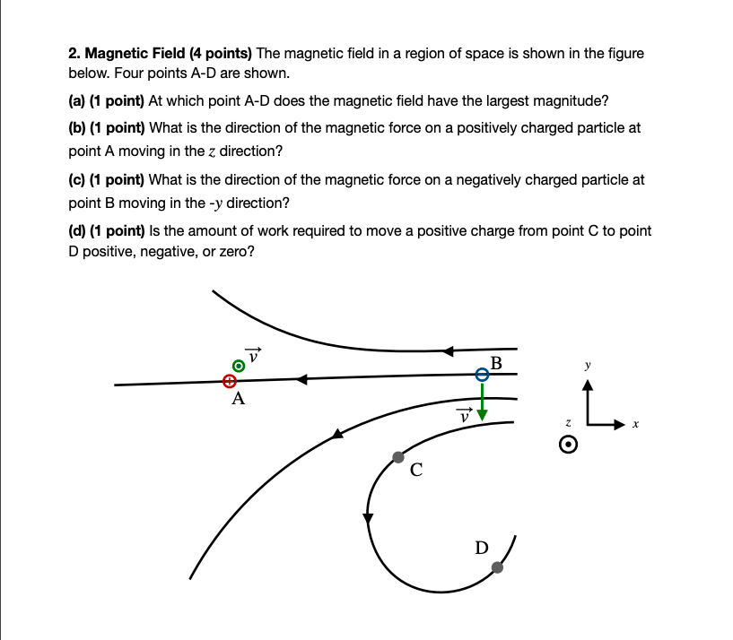 Solved 2. Magnetic Field (4 points) The magnetic field in a | Chegg.com