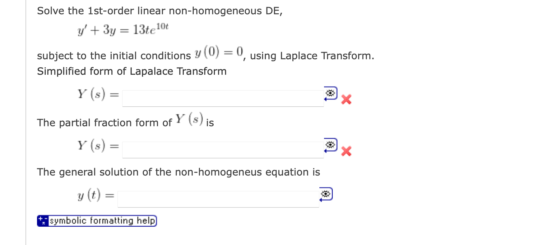 Solved Solve the 1st-order linear non-homogeneous DE, | Chegg.com