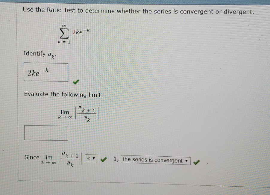 Solved use the ratio test to determine whether the series is | Chegg.com