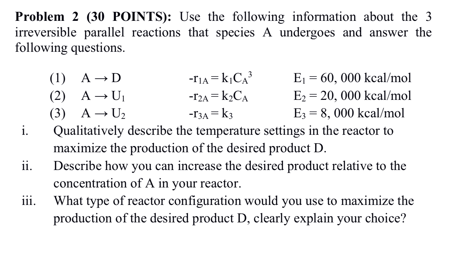 Solved Problem 2 (30 POINTS): Use the following information | Chegg.com
