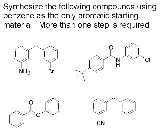 Solved Synthesize the following compounds using benzene as | Chegg.com