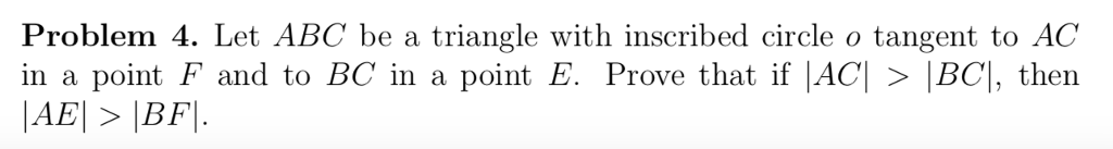 Solved Problem 4. Let ABC be a triangle with inscribed | Chegg.com