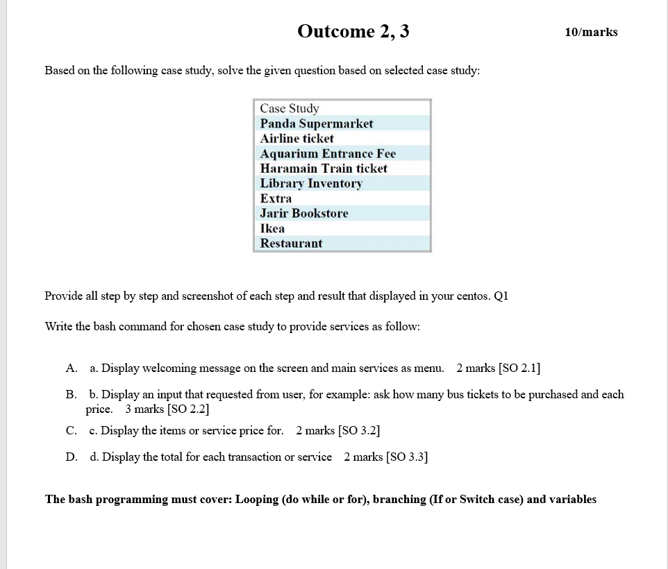 Solved Based On The Following Case Study, Solve The Given | Chegg.com