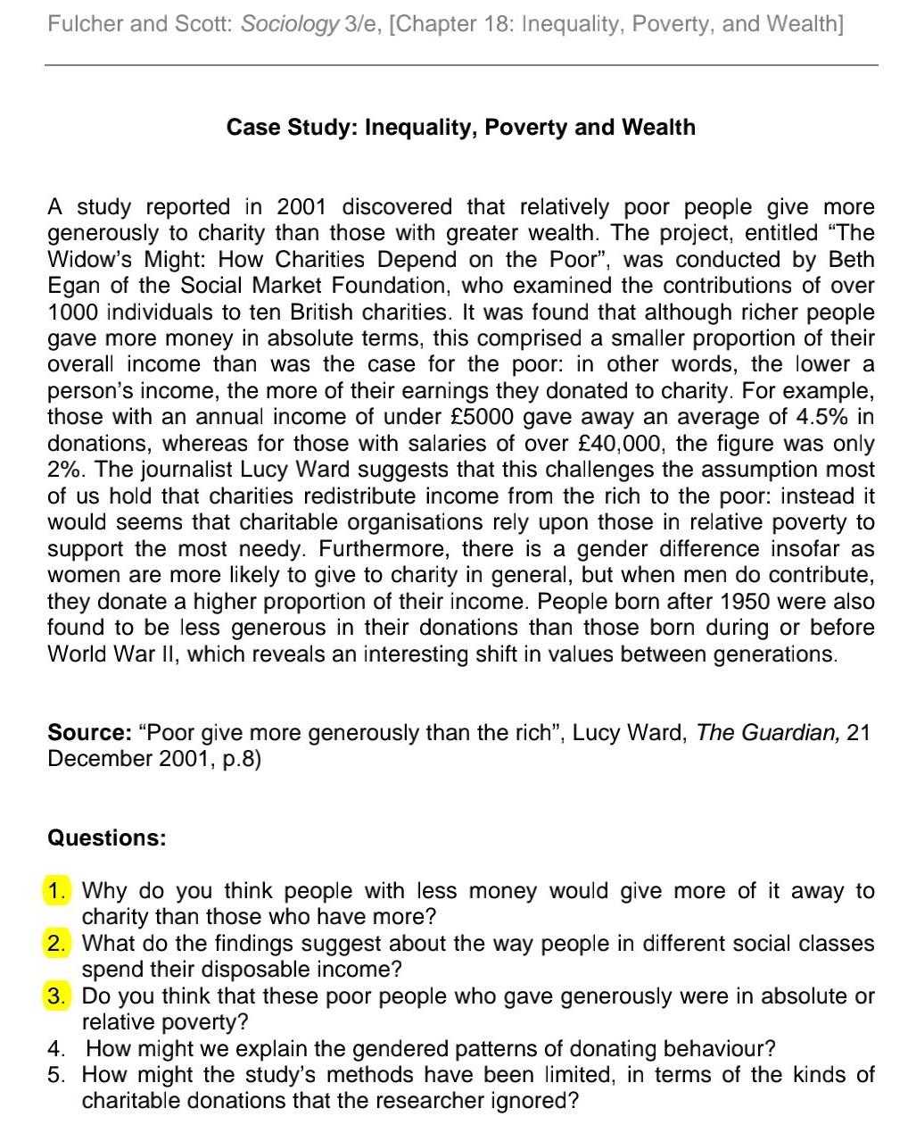 case study on economic inequality