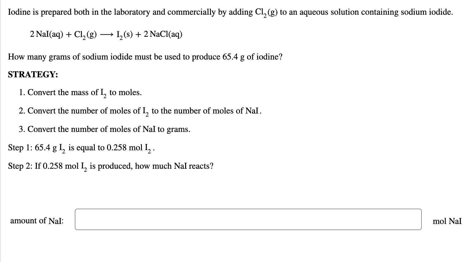 Solved Iodine Is Prepared Both In The Laboratory And 7620