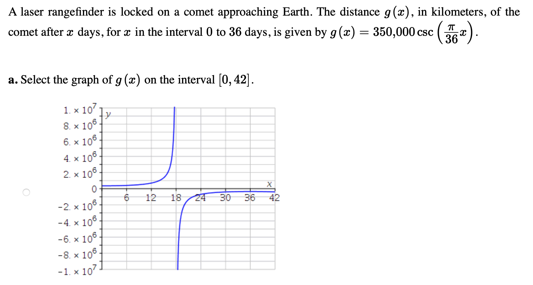 Solved A Laser Rangefinder Is Locked On A Comet Approaching Chegg