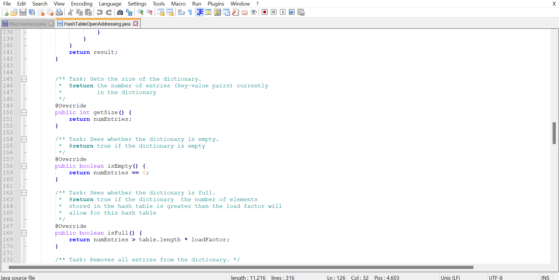 Solved Part 1 Download the MapInterface and the abstract | Chegg.com