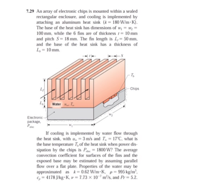Solved 7.29 An amay of electronic chips is mounted within a