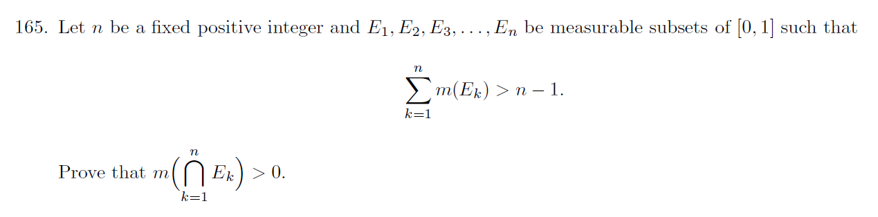 Solved 165. Let n be a fixed positive integer and E1, E2, | Chegg.com