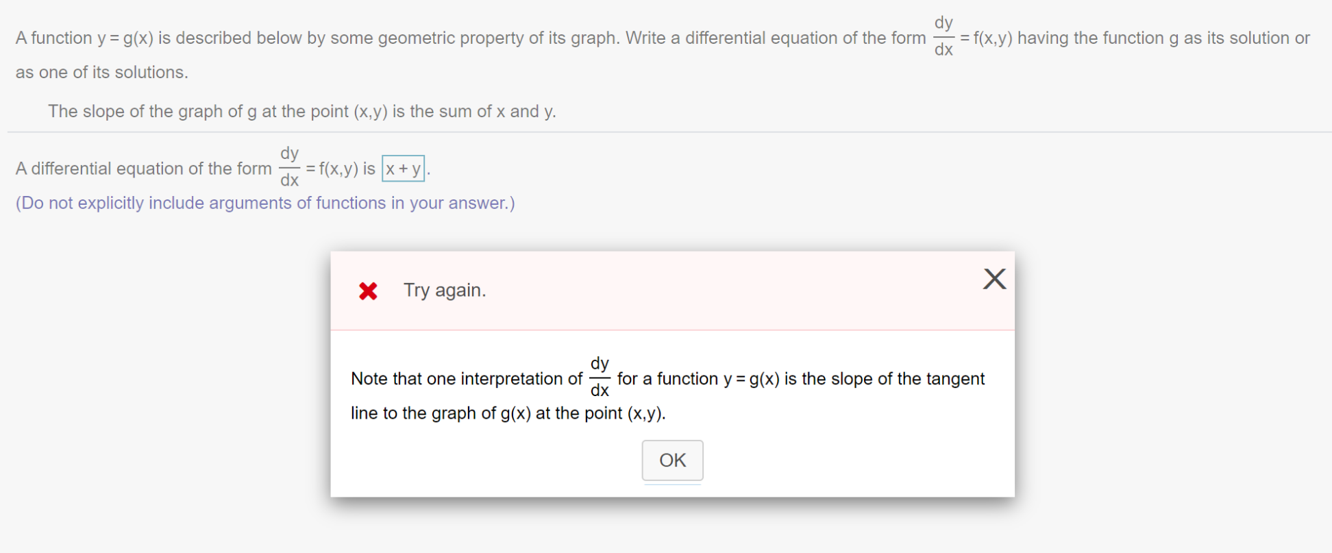 Solved F X Y Having The Function G As Its Solution Or A