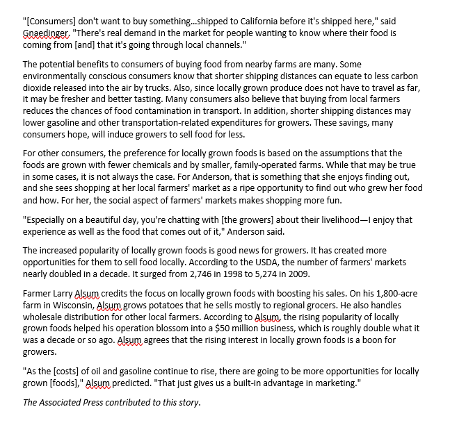 Solved Instructions: Read the following text and answer the | Chegg.com