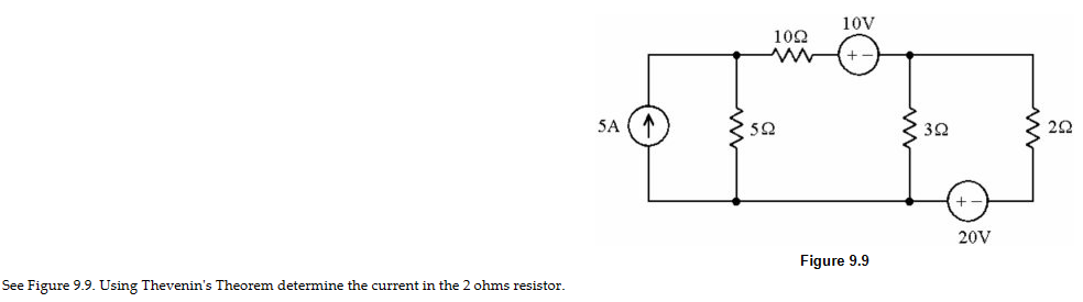 rigure y.y See Figure 9.9. Using Thevenin's Theorem | Chegg.com