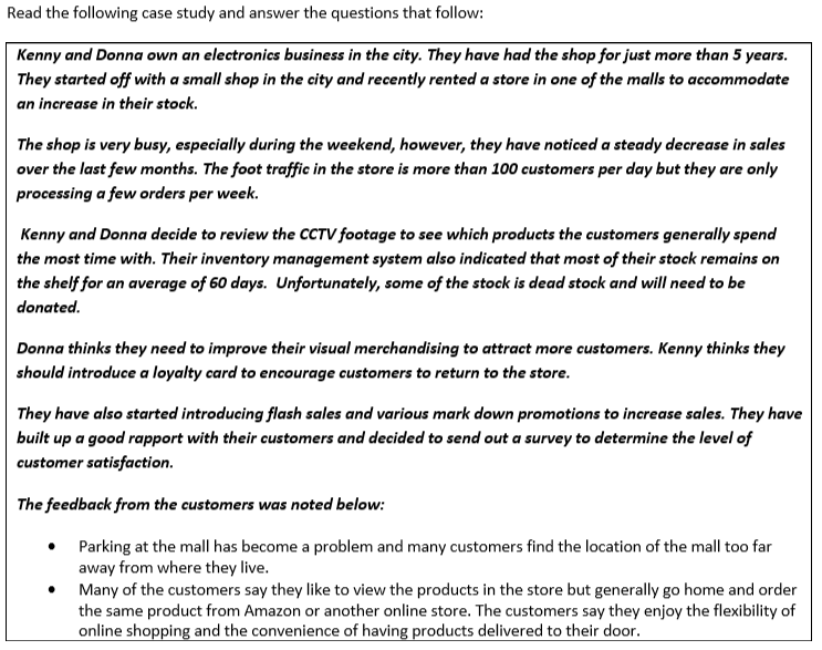 Solved Read the following case study and answer the | Chegg.com