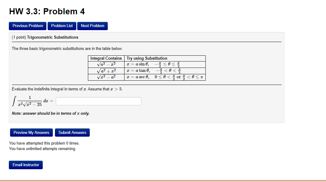 Solved HW 3.3: Problem 4 Previous Problem Problem List Next | Chegg.com